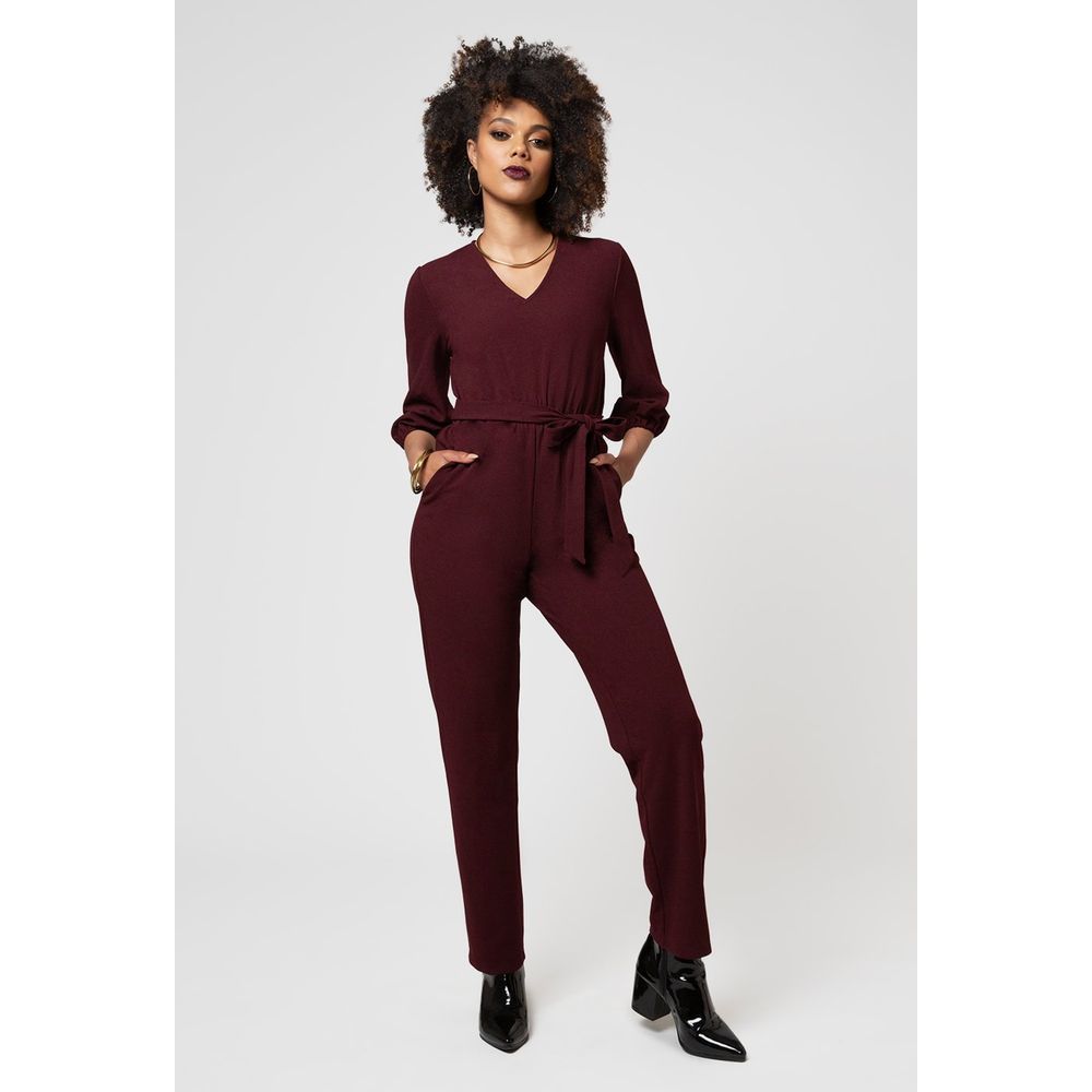 Leota Women's Sandra Jumpsuit in Maroon